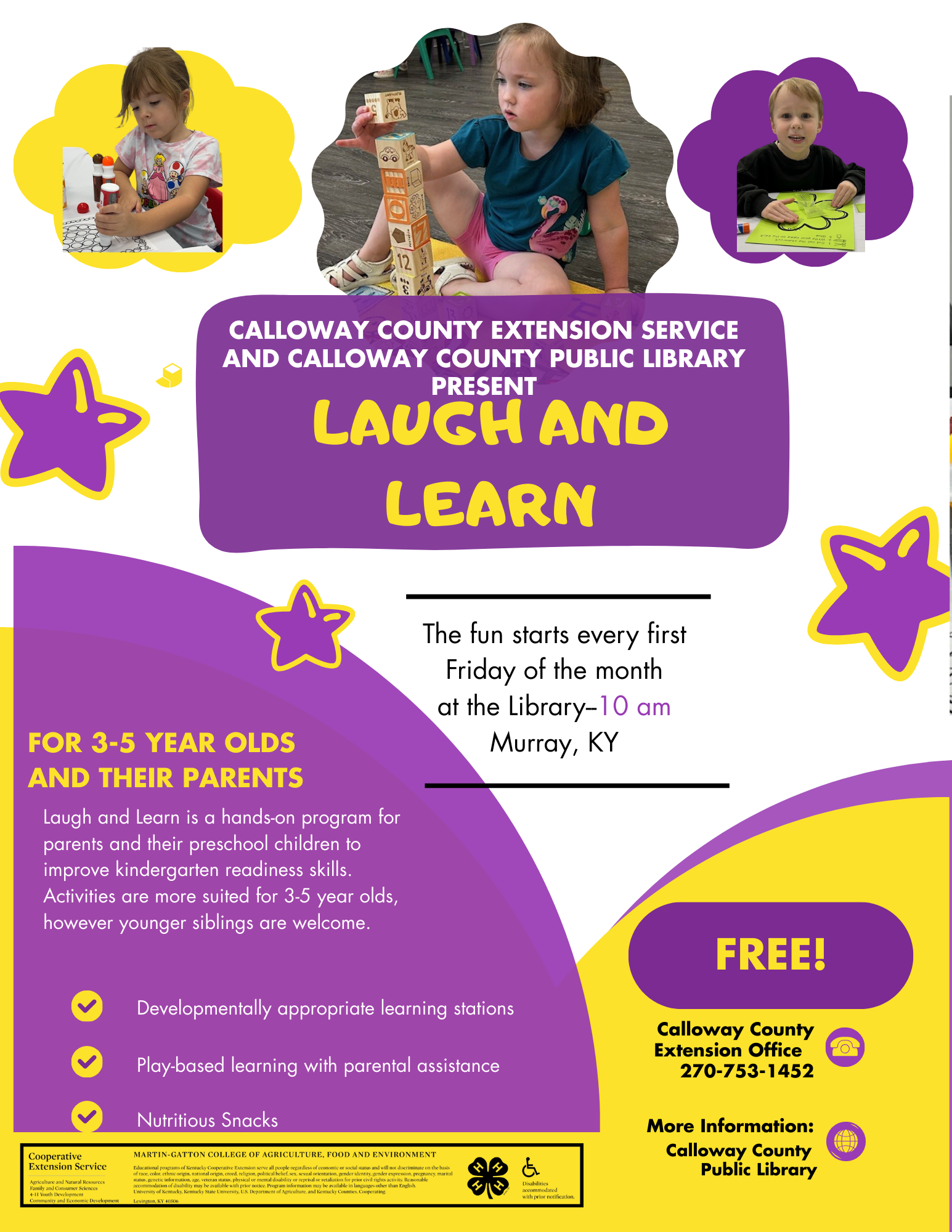 Laugh & Learn Informational Flyer