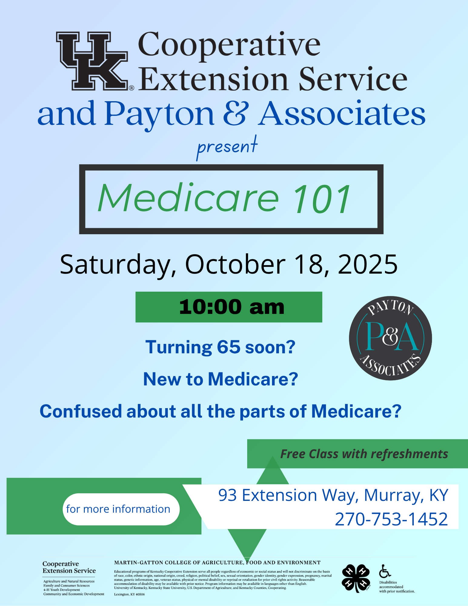 Medicare 101 Informational Flyer
