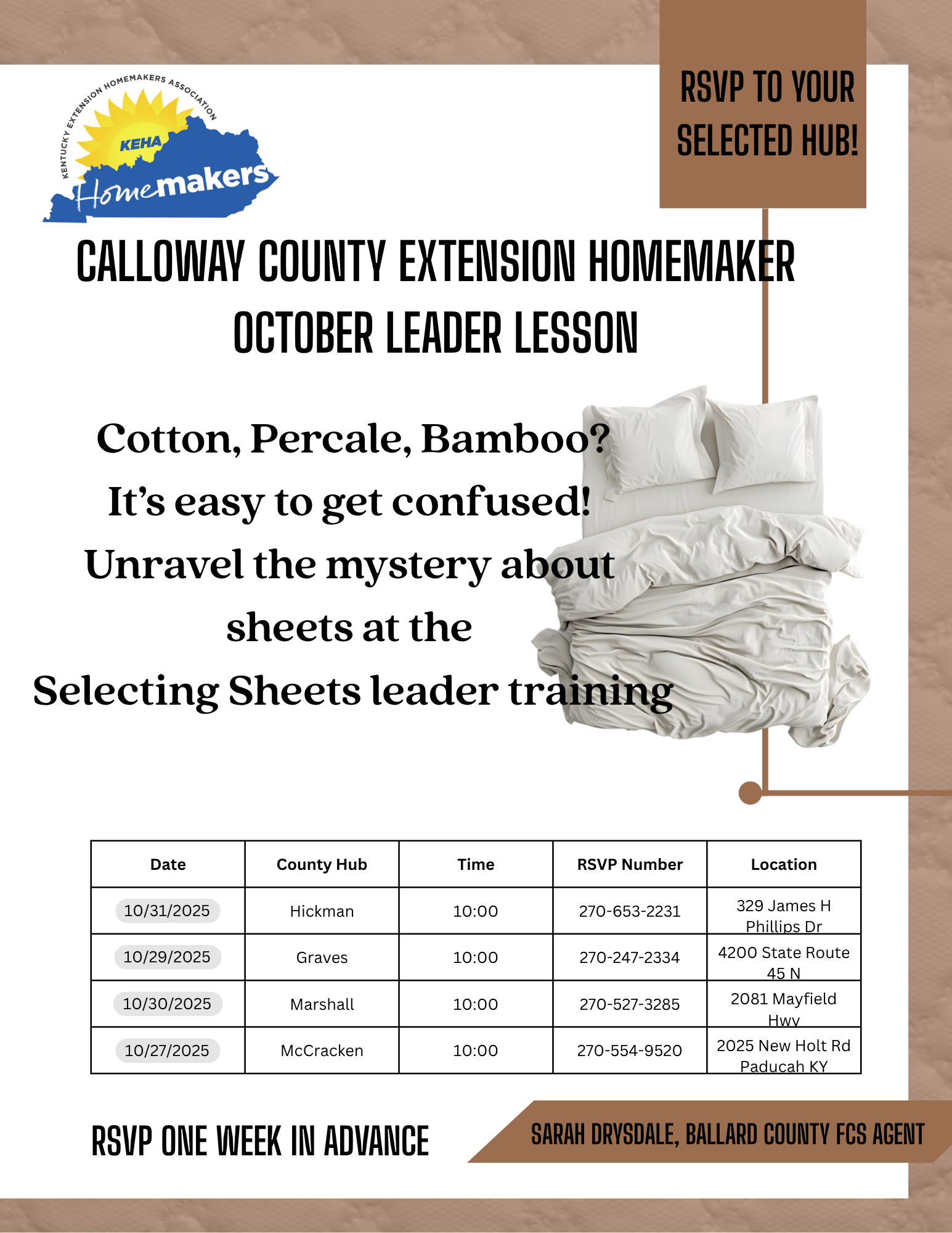 Selecting Sheets Informational Flyer