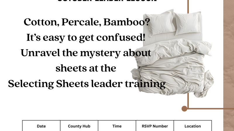 Selecting Sheets Informational Flyer